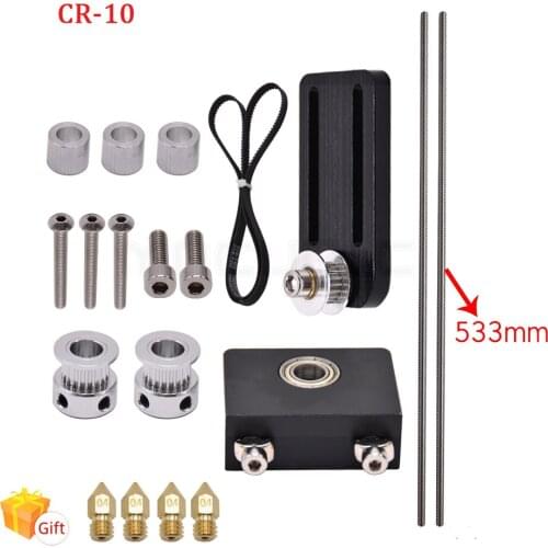 3D Printer Parts Upgrade Kits Creality Ender 3/CR10 Dual Z Axis T8 Lead Screw Kits Bracket Aluminum Profile WIth Belt Pulley