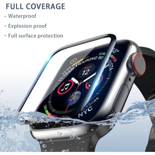 3D curved edge HD fiber glass film for Apple Watch 6 SE 5 4 3 2 1 Series tempered screen protector to iwatch 38mm 40mm 42mm 44mm