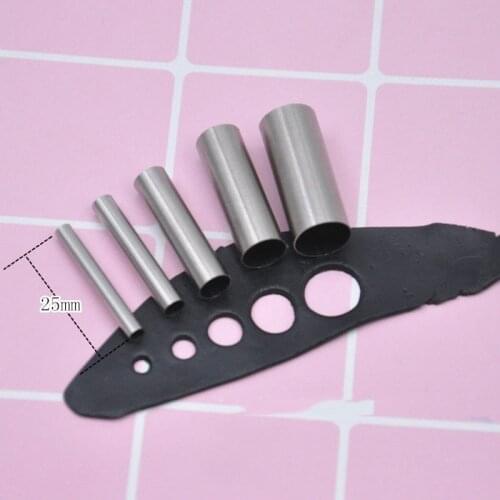 7PCS / set Stainless steel mini round clay cutter DIY ceramic pottery clay polymer clay tool round indentation clay carving tool