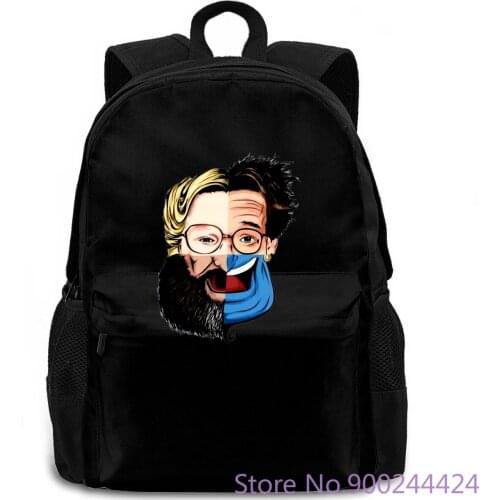 Aladdin Robin Williams Four Faces White Brand Fitness Body Building women men backpack laptop travel school adult