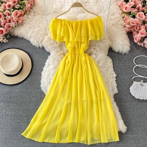 ALIYSWINT Summer Chiffon Dresses