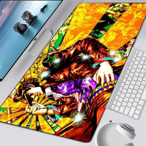 Anime Jojo Bizarre Adventure Gaming RGB Large XXL Gamer Mouse-pad Rubber Computer Pad Keyboard Desk Mat laptop mouse pad gift
