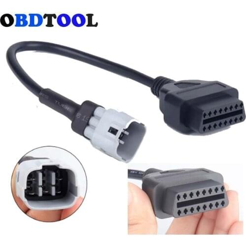 New Car OBD Motorcycle Cable for Suzuki 6 Pin OBD1 Plug Male Connector Diagnostic Cable 6Pin To Female OBD2 16 Pin Adapter Plug