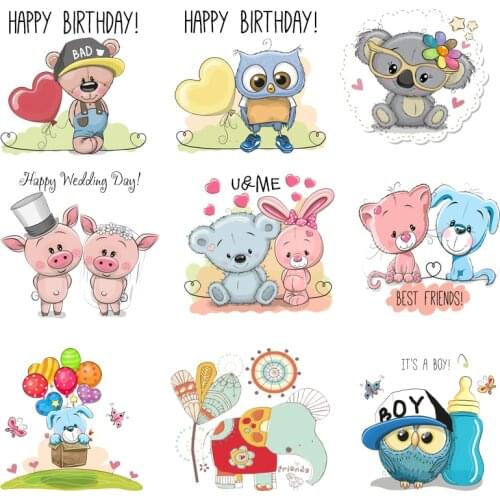 Iron on Transfer for Clothing Patches Thermo-stickers for Children Diy Cute Patch Fusible Stripes Thermotransfer for Clothes F