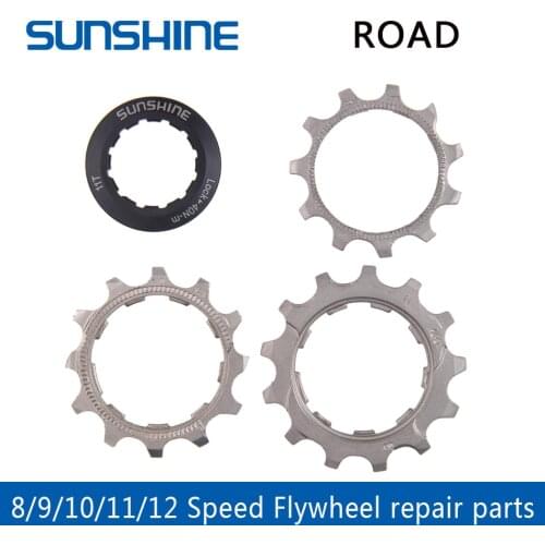 SUNSHINE 1pcs bicycle Cassette Cog Road Bike 8 9 10 11 12 Speed 11T 12T 13T Freewheel Parts For Compatible SHIMANO SRAM Cassette