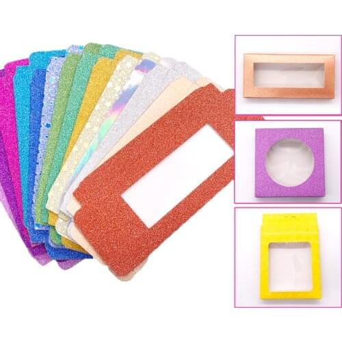 NEW 10 set/lot Packing box for eyelash package paper box color carton with tray 25mm Eyelashes DIY custom Logo flash packing box