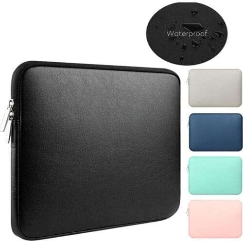 Leather laptop bag for 2020 Macbook Air 13 Pro Retina 11 12 15 inch notebooks case for Huawei Matebook xiaomi Shell pouch sleeve