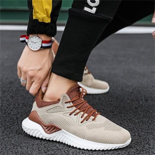 Sneakers for Men Breathable Comfortable Mens Running Shoes Lace-up Soft Walking Footwear Casual Sports Shoes Wear-resisitant