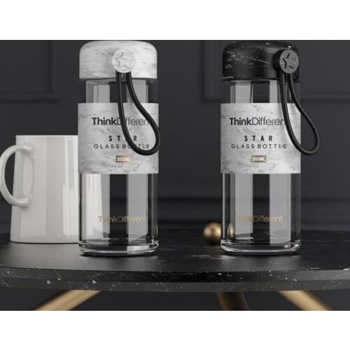 Micnkc Glass Water Bottles