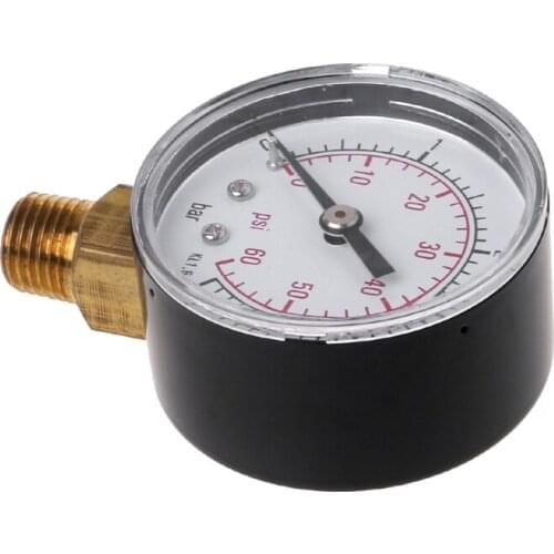 0-60 PSI Mini Pressure Gauge Pool Spa Filter Water Pressure Measuring 1/4" NPT