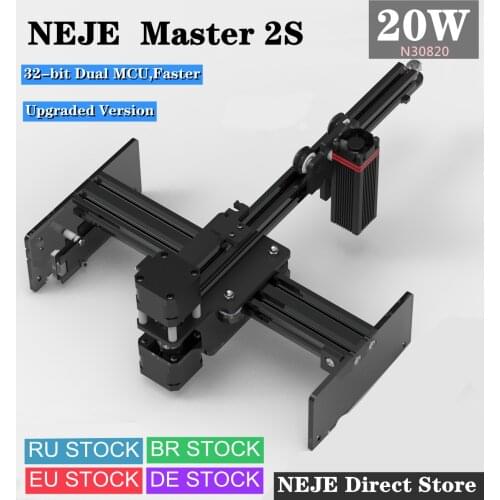 NEJE Master 2S 20W Profession CNC Laser Cutter-Laser Engraver Portable Machine Printer 32-Bit Dual MCU Faster