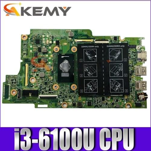 Original Laptop motherboard For DELL 5568 5368 7579 5378 Core SR2EU i3-6100U Mainboard CN-0JV40X 0JV40X 15296-1