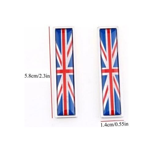 Pair The Union Jack UK Flag Auto Emblem Badge Motorcycle Decals Fairing Metal Stickers Car Accessories