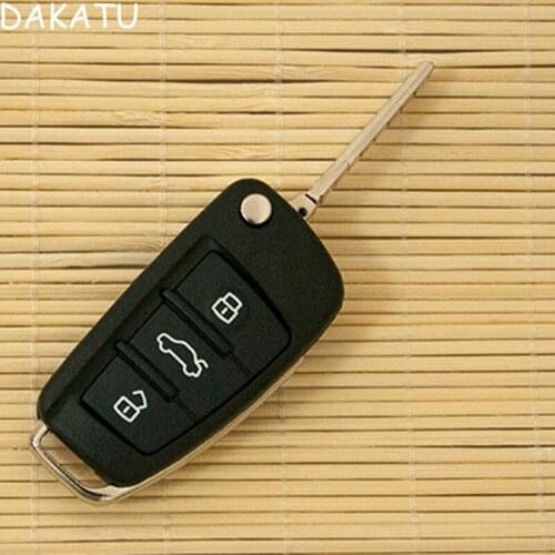 DAKATU 3 Buttons New Folding Key Remote Case Shell For Audi A6L Q7 A4L A1 A3 A6 A8 With Logo