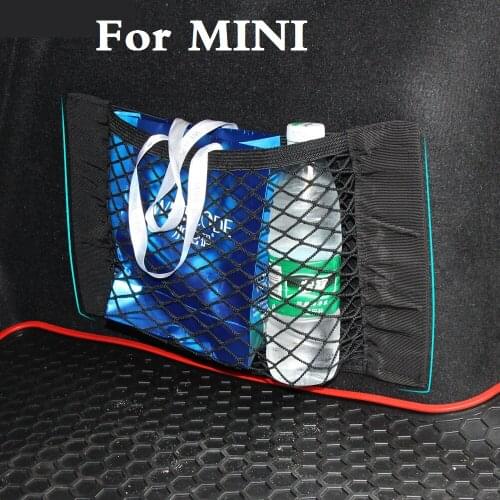 Car Carrying String Bag Nylon Network Pocket Pouch For MINI Cabrio Clubman Countryman Coupe Hatch Paceman Roadster