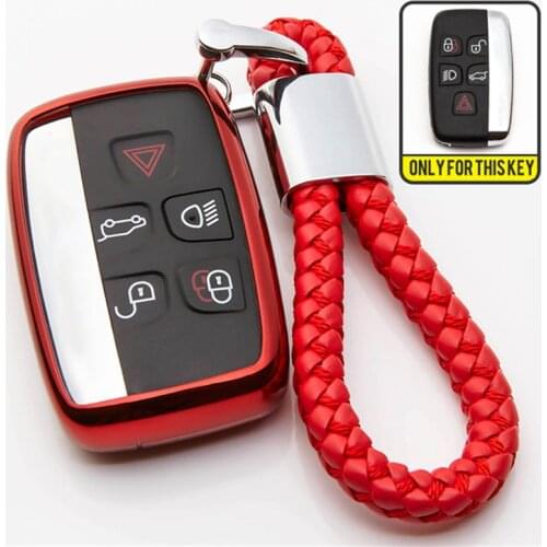 TPU Car Key Cover with Key Holder For Landrover Rang Rover A8 A9 Freelander 2 3 2003-2016 2017 Discovery 4 SPORT Car Accessories