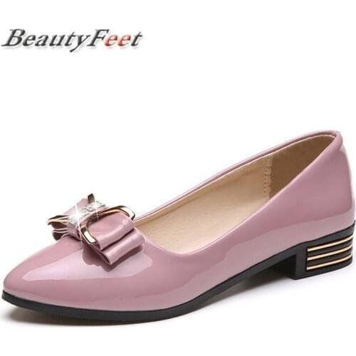 Flats Shoes Woman Patent Leather Low Heel Slip on Comfortable Casual Women Shoes Footwear Leisure Bow Knot Loafers BeautyFeet
