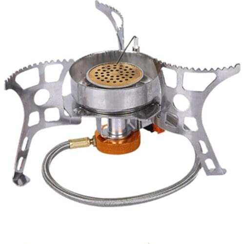 Outdoor Gas Stove Camping Gas Burner Folding Electronic Stove Walking Portable Foldable Stove Set 3900W