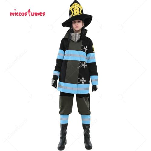 Unisex Shinra Kusakabe Cosplay Costume Arthur Boyle Maki Oze Tamaki Kotatsu Fireman Uniform for Fire Fighters