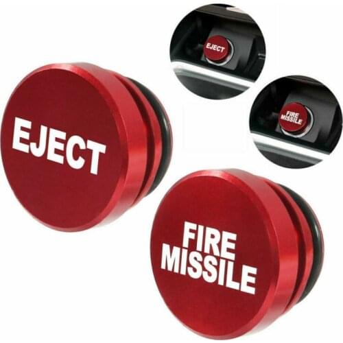 12V Car Cigarette Lighter Cover Interior Parts Universal Fire Missile Eject Button Car Cigarette Lighter Cover Accessories