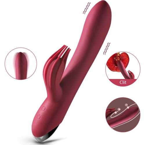 Vibrator G-spot USB Rechargeable Rabbit Mute Dildo Sex Toys For Women Clitoris Stimulation Massage SHAKI Female Adult Sex Shop
