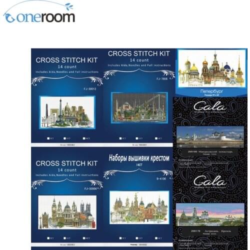 Castles 14CT Top Quality Lovely Counted Cross Stitch Kit romantic dimensions Cross stitch sets . embroidery kits