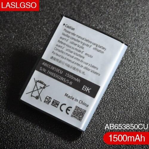 100% Good Quality 3.7V AB653850CU For SAMSUNG i900 i7500 i8000 i809 i908 i980 W899 i6500u SGH-i900v SGH-i908 1500mAh