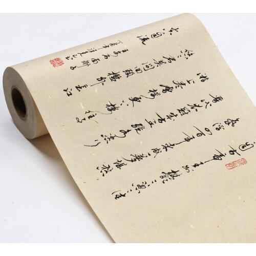 100m Half-Ripe Xuan Paper Chinese Calligraphy Rice Paper Calligraphy Regular Script Writing Chinese Painting Practice Xuan Paper