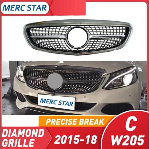 Diamond grate suitable for class c w205, classic model, radiator, c180, c200, c250, c300, 2015-18