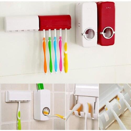 Hands Free Squeeze Out Automatic Auto Squeezer Toothpaste Dispenser Bathroom Toothpaste Holder Accessories Sorting Organizer