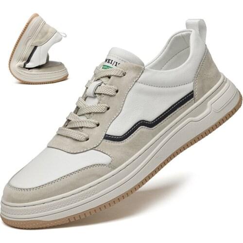 Genuine Leather Shoes Men Luxury Brand Mens Sneakers Casual Shoes Handmade High Quality Outdoor Walking Male Comfortable Flats