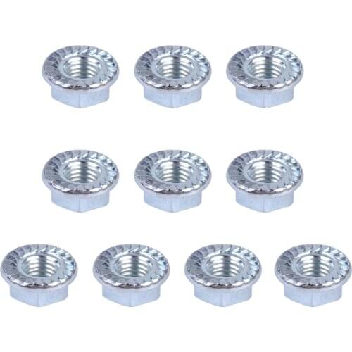 LETAOSK New 10 PCS Metal Bar Nuts 8mm Replacement Fit for Husqvarna & Jonsered ChainsawAccessories