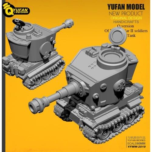 Yufan Model Q version tiger tank resin model Yfww-2019
