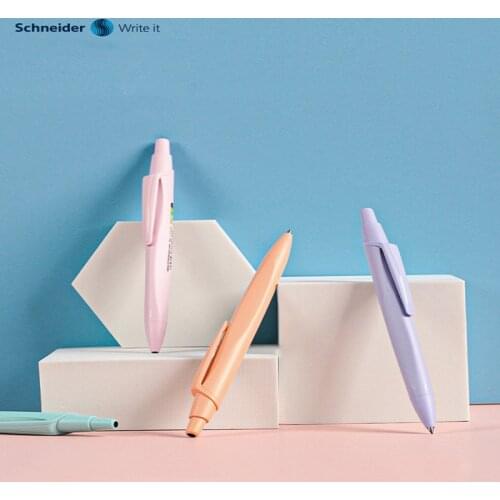German Schneider Reco Gel Pen 0.5mm Macaron Color Press Gel Pen Simple Student Exam Special Quick-drying Black Pen Stationery