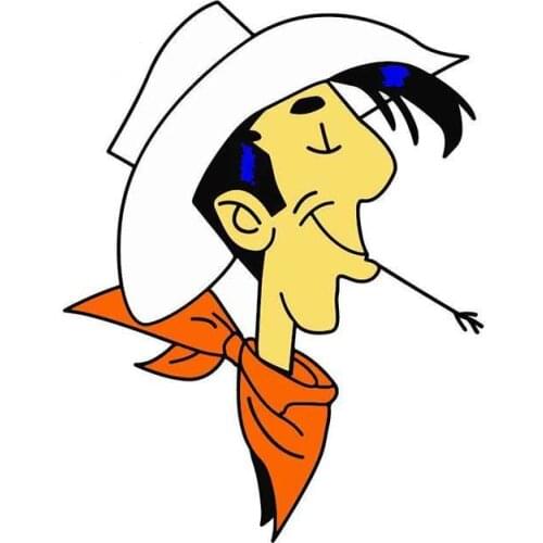 Personality Lucky Luke Phone Comic Car Stickers Vinyl Car Sticker Graffiti Sticker 3D Stickers Body for Car Apply To Car Window