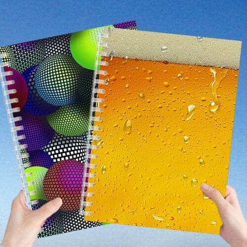 Beer 3D Color Print A5 Spiral Notebook Note Book Its Time Letter Women Men Funny Novelty Journal Graffiti Art Drawing Painting