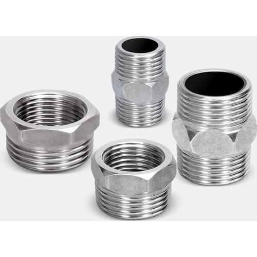 1/2" 3/4" 1" NPT Male Threaded Reducing Copper Water Gas Adapter Coupler Connector 304 stainless steel Pipe Fitting