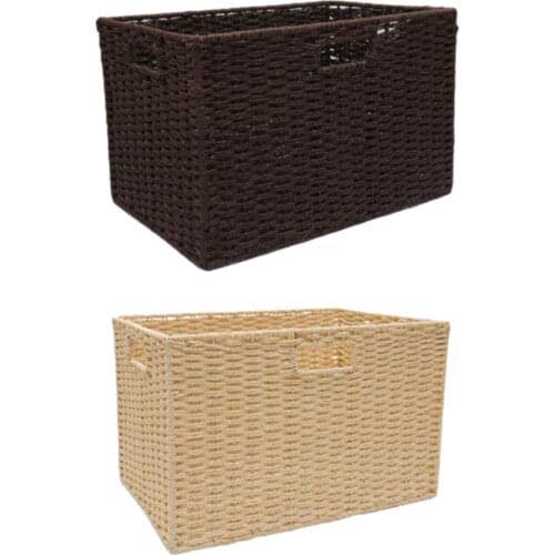 Woven Basket Portable Storage Frame High Quality Rattan-like Debris Storage Basket Desktop Snack Storage Basket