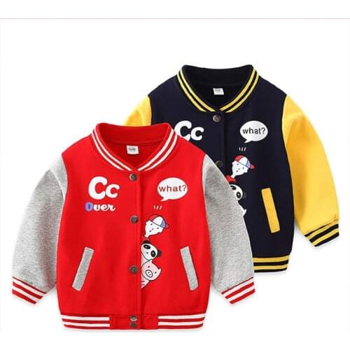 High-qualit Kids Baseball Jersey spring autumn Cardigan Baseball coat cotton boys girls clothes baby Button Children clothing