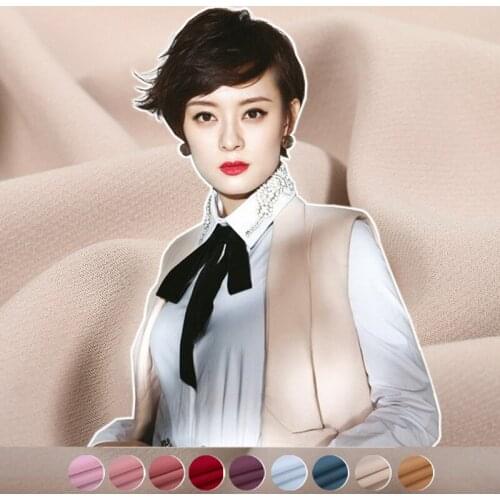 140CM Wide 400G/M Weight Pink Blue Beige Red Solid Color Triacetate Polyester Fabric for Autumn Spring Dress Coat Jacket DE668