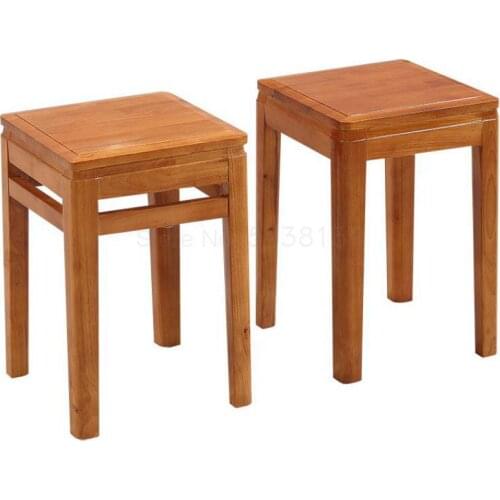 600 Solid wood stool home fashion creative small bench square stool low stool square guzheng dressing stool chair modern