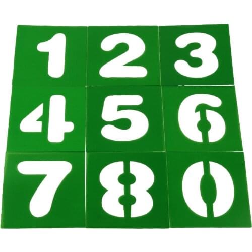 9 Pieces Number Stencils Set Fondant Cake Paiting Stencils Photo album Template for Kid 10x10cm