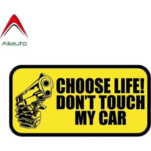 Aliauto Creative Car Sticker Warning Choose Life Don't Touch My Car Coloful Reflective Decal Auto Accessories PVC,20cm*10cm