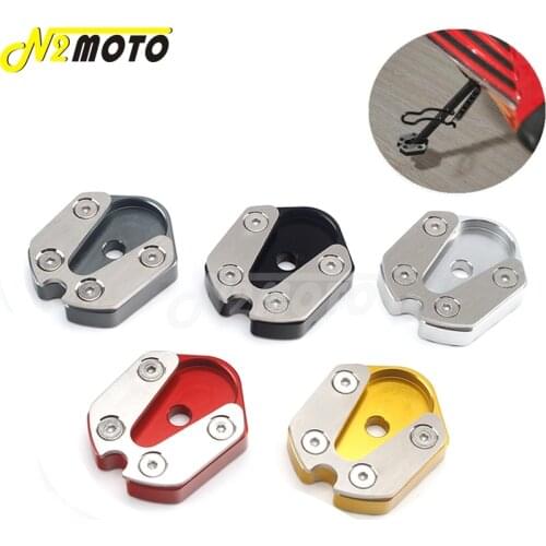 For Vespa GTS GTV 3Vie CNC Aluminum Motorcycle Foot Kickstand Side Stand Enlarger Kickstand Enlarge Pad Sidestand Extension Pad