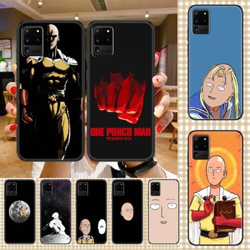 Anime One-Punch Man Phone case For Samsung Galaxy Note 4 8 9 10 20 S8 S9 S10 S10E S20 Plus UITRA Ultra black fashion waterproof