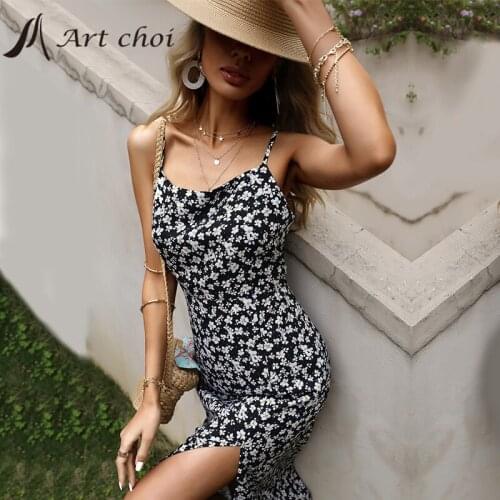 Летние платья с разрезом Art choi China At AliExpress