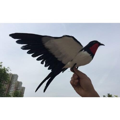 Big simulation black&white Swallows model polyethylene & furs wings Swallows bird gift about 35cm 1256