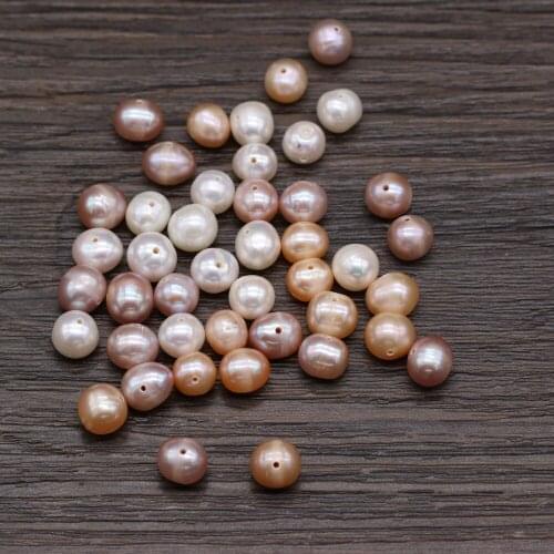 20pcs New Exquisite Natural Pearl Loose Hole Beads Jewelry Accessories for Necklace Earring Making DIY Women Gifts