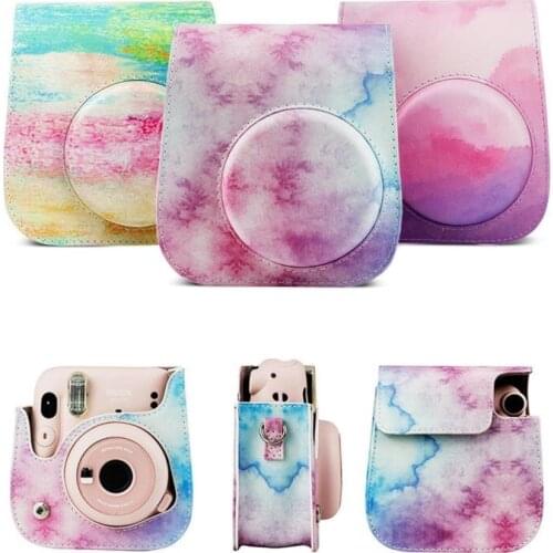 For Fujifilm Instax Mini 11 Mini11 Camera Bag Carry PU Leather Bag Case Protection Cover With Shoulder Strap Camera Case