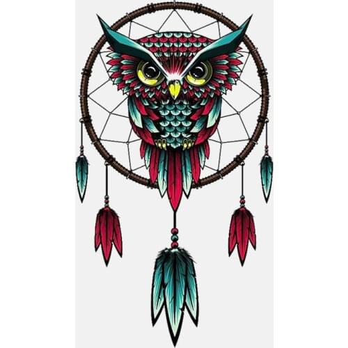 Dawasaru Funny Dream Catcher Owl Car Sticker Waterproof Decal Laptop Suitcase Truck Motorcycle Auto Accessories PVC,16cm*9cm